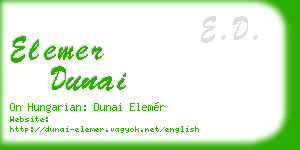 elemer dunai business card